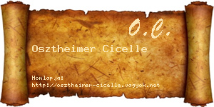 Osztheimer Cicelle névjegykártya